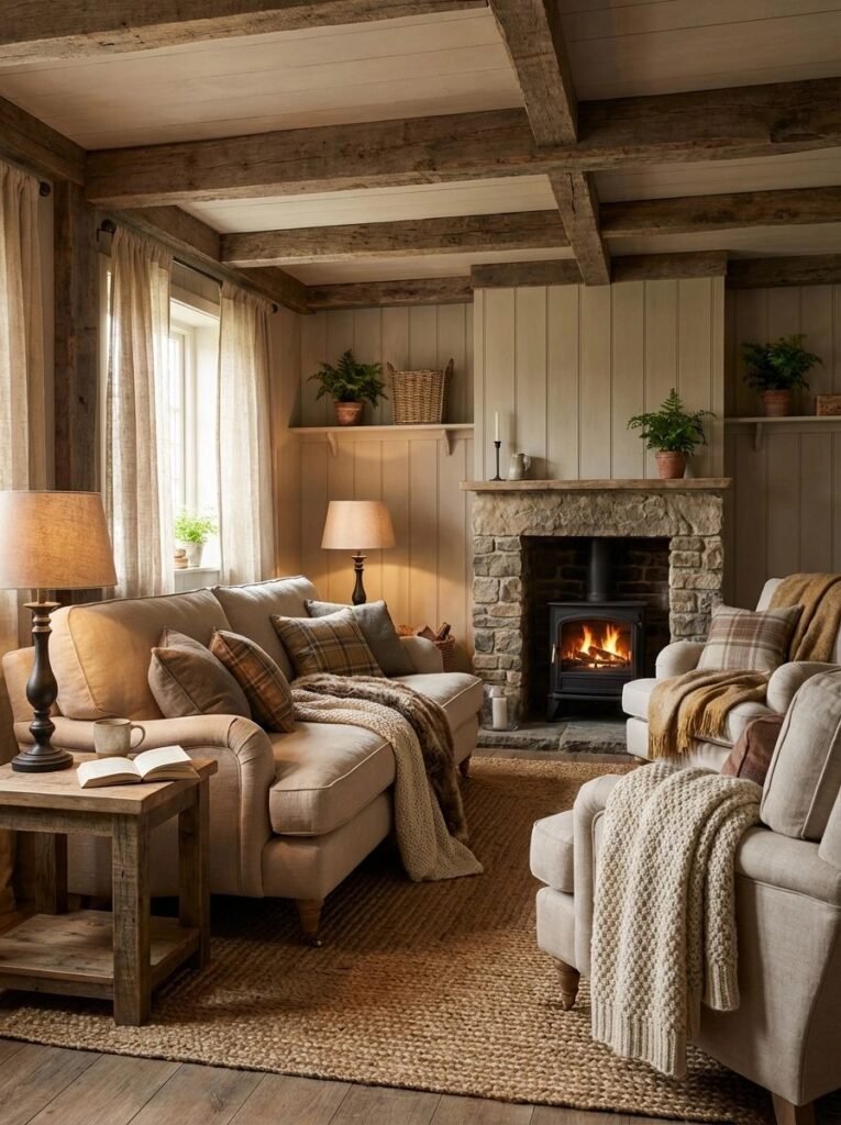 cozy cabin living room